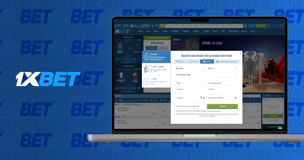 Registration at PC Application from 1xBet
