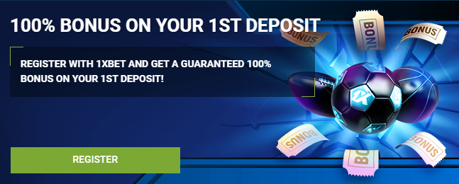 Bonus 100% on First deposit from 1xBet Malaysia